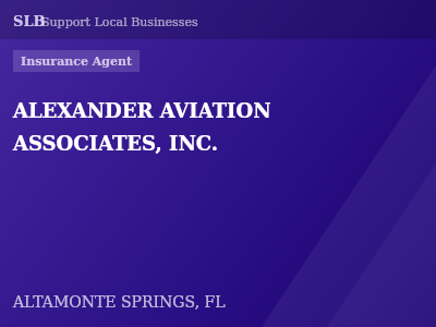ALEXANDER AVIATION ASSOCIATES, INC. — Insurance Agent in ALTAMONTE SPRINGS, FL