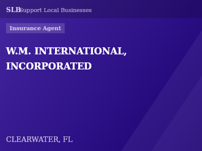 W.M. INTERNATIONAL, INCORPORATED — Insurance Agent in CLEARWATER, FL