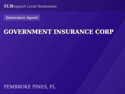 GOVERNMENT INSURANCE CORP — Insurance Agent in PEMBROKE PINES, FL