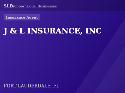 J & L INSURANCE, INC — Insurance Agent in FORT LAUDERDALE, FL