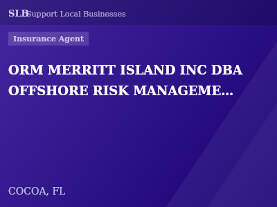 ORM MERRITT ISLAND INC DBA OFFSHORE RISK MANAGEMENT — Insurance Agent in COCOA, FL