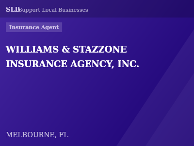 WILLIAMS & STAZZONE INSURANCE AGENCY, INC. — Insurance Agent in MELBOURNE, FL
