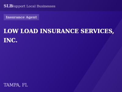 LOW LOAD INSURANCE SERVICES, INC. — Insurance Agent in TAMPA, FL