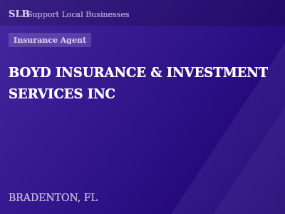 BOYD INSURANCE & INVESTMENT SERVICES INC — Insurance Agent in BRADENTON, FL