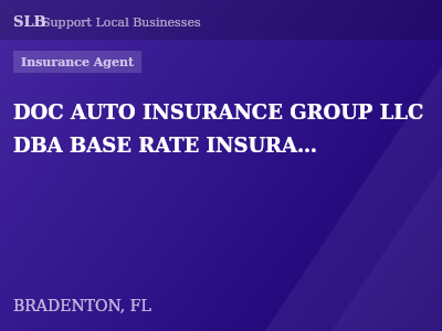 DOC AUTO INSURANCE GROUP LLC DBA BASE RATE INSURANCE — Insurance Agent in BRADENTON, FL