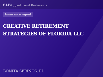 CREATIVE RETIREMENT STRATEGIES OF FLORIDA LLC — Insurance Agent in BONITA SPRINGS, FL