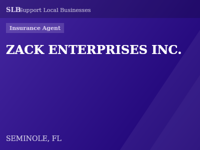 ZACK ENTERPRISES INC. — Insurance Agent in SEMINOLE, FL