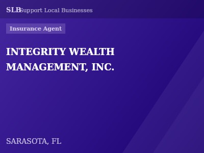 INTEGRITY WEALTH MANAGEMENT, INC. — Insurance Agent in SARASOTA, FL