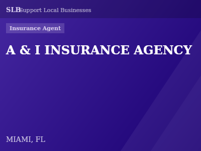 A & I INSURANCE AGENCY — Insurance Agent in MIAMI, FL