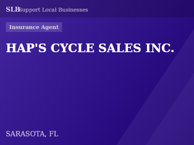 HAP'S CYCLE SALES INC. — Insurance Agent in SARASOTA, FL