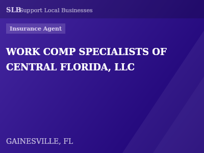 WORK COMP SPECIALISTS OF CENTRAL FLORIDA, LLC — Insurance Agent in GAINESVILLE, FL
