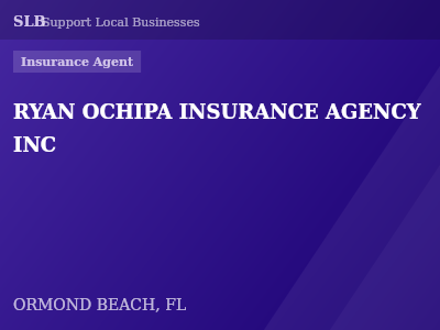RYAN OCHIPA INSURANCE AGENCY INC — Insurance Agent in ORMOND BEACH, FL