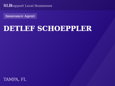 DETLEF SCHOEPPLER — Insurance Agent in TAMPA, FL