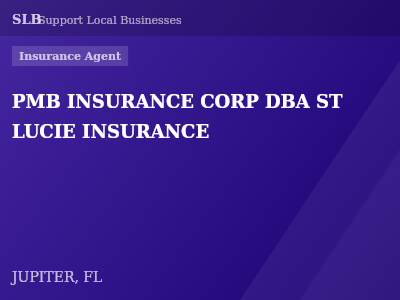 PMB INSURANCE CORP DBA ST LUCIE INSURANCE — Insurance Agent in JUPITER, FL