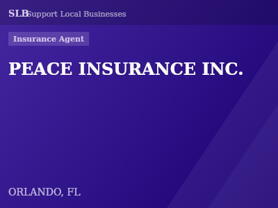 PEACE INSURANCE INC. — Insurance Agent in ORLANDO, FL