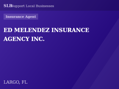 ED MELENDEZ INSURANCE AGENCY INC. — Insurance Agent in LARGO, FL
