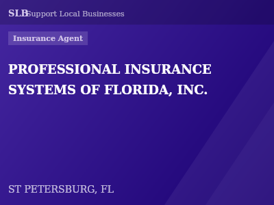 PROFESSIONAL INSURANCE SYSTEMS OF FLORIDA, INC. — Insurance Agent in ST PETERSBURG, FL