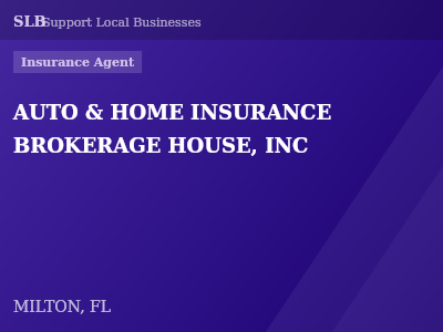AUTO & HOME INSURANCE BROKERAGE HOUSE, INC — Insurance Agent in MILTON, FL