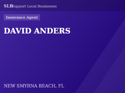 DAVID ANDERS — Insurance Agent in NEW SMYRNA BEACH, FL