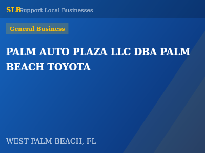 PALM AUTO PLAZA LLC DBA PALM BEACH TOYOTA — General Business in WEST PALM BEACH, FL
