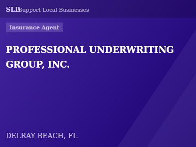 PROFESSIONAL UNDERWRITING GROUP, INC. — Insurance Agent in DELRAY BEACH, FL