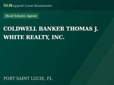 COLDWELL BANKER THOMAS J. WHITE REALTY, INC. — Real Estate Agent in PORT SAINT LUCIE, FL