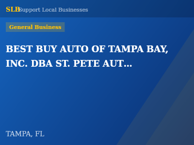 BEST BUY AUTO OF TAMPA BAY, INC. DBA ST. PETE AUTO SALES — General Business in TAMPA, FL