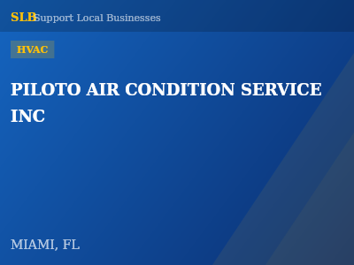 PILOTO AIR CONDITION SERVICE INC — HVAC in MIAMI, FL