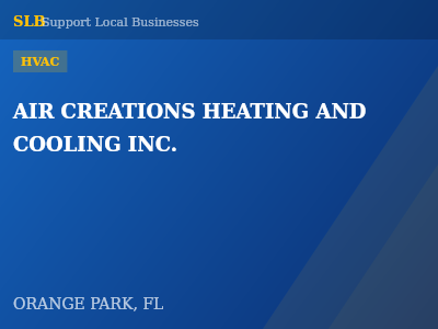 AIR CREATIONS HEATING AND COOLING INC. — HVAC in ORANGE PARK, FL