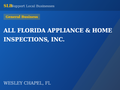 ALL FLORIDA APPLIANCE & HOME INSPECTIONS, INC. — General Business in WESLEY CHAPEL, FL