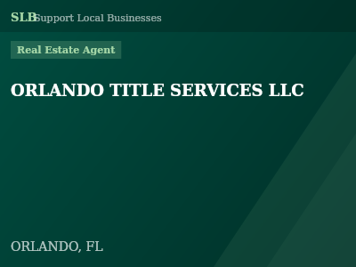 ORLANDO TITLE SERVICES LLC — Real Estate Agent in ORLANDO, FL