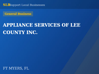 APPLIANCE SERVICES OF LEE COUNTY INC. — General Business in FT MYERS, FL