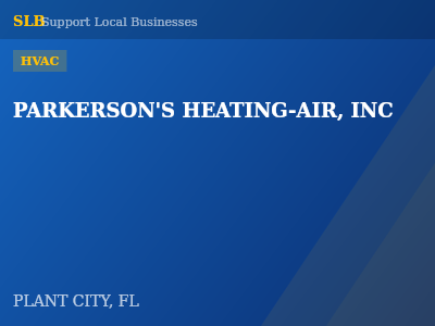PARKERSON'S HEATING-AIR, INC — HVAC in PLANT CITY, FL