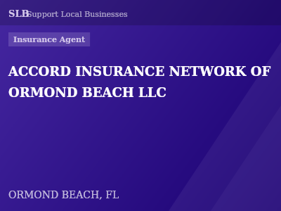 ACCORD INSURANCE NETWORK OF ORMOND BEACH LLC — Insurance Agent in ORMOND BEACH, FL