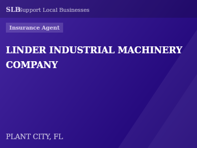 LINDER INDUSTRIAL MACHINERY COMPANY — Insurance Agent in PLANT CITY, FL