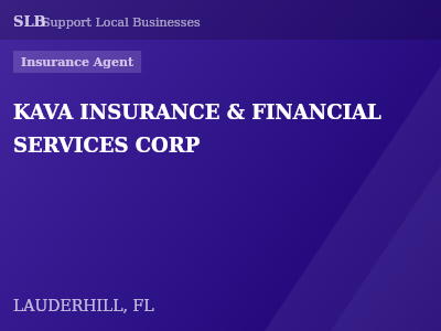 KAVA INSURANCE & FINANCIAL SERVICES CORP — Insurance Agent in LAUDERHILL, FL