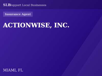 ACTIONWISE, INC. — Insurance Agent in MIAMI, FL