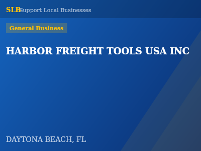 HARBOR FREIGHT TOOLS USA INC — General Business in DAYTONA BEACH, FL