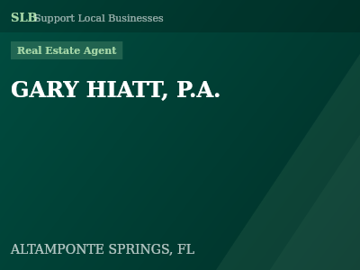 GARY HIATT, P.A. — Real Estate Agent in ALTAMPONTE SPRINGS, FL