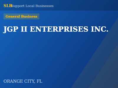 JGP II ENTERPRISES INC. — General Business in ORANGE CITY, FL