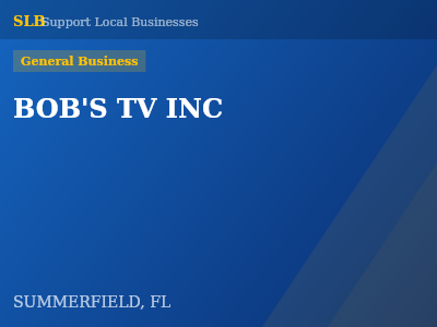 BOB'S TV INC — General Business in SUMMERFIELD, FL