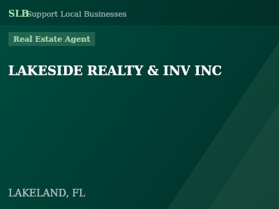 LAKESIDE REALTY & INV INC — Real Estate Agent in LAKELAND, FL