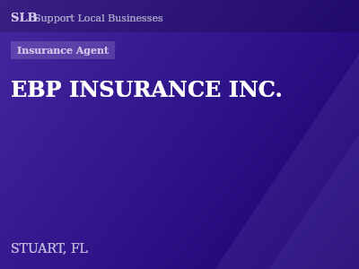 EBP INSURANCE INC. — Insurance Agent in STUART, FL