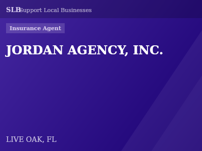 JORDAN AGENCY, INC. — Insurance Agent in LIVE OAK, FL