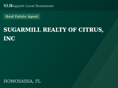 SUGARMILL REALTY OF CITRUS, INC — Real Estate Agent in HOMOSASSA, FL