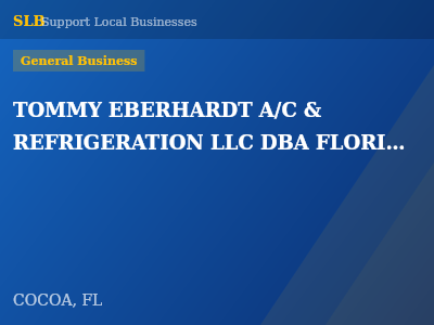 TOMMY EBERHARDT A/C & REFRIGERATION LLC DBA FLORIDA MASTERTEMP — General Business in COCOA, FL