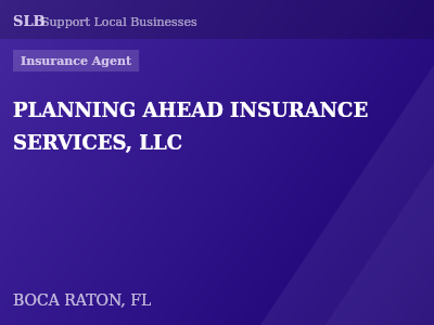 PLANNING AHEAD INSURANCE SERVICES, LLC — Insurance Agent in BOCA RATON, FL