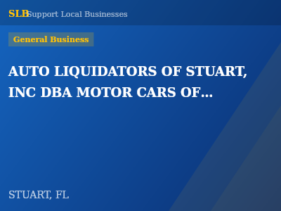 AUTO LIQUIDATORS OF STUART, INC DBA MOTOR CARS OF STUART — General Business in STUART, FL