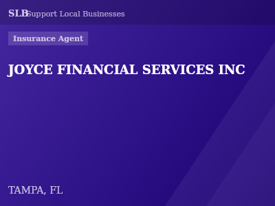 JOYCE FINANCIAL SERVICES INC — Insurance Agent in TAMPA, FL