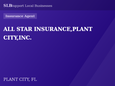 ALL STAR INSURANCE,PLANT CITY,INC. — Insurance Agent in PLANT CITY, FL